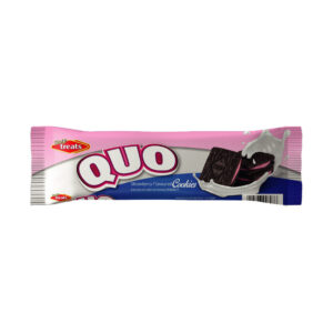 Tasty Treats Quo Strawberry-Flavoured Sandwich Cookies 80 g ( Pack of 24)